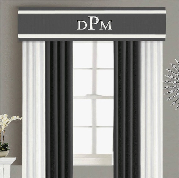 Valance Cornice Board Pelmet Box Window Treatment In Gray With Etsy