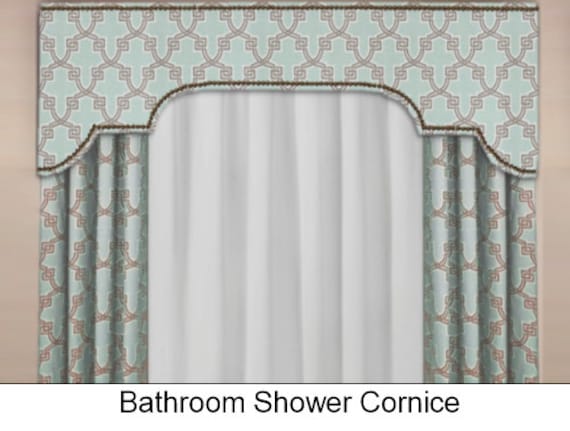 custom bathroom shower cornice board pelmet box with etsy cornice templates
