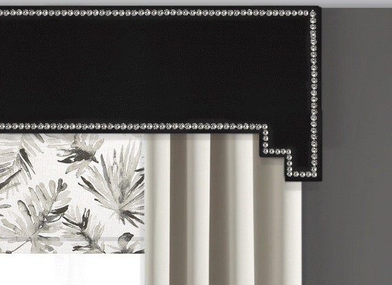 Cornice Board Pelmet Box Window Treatment In Soft Black With Etsy
