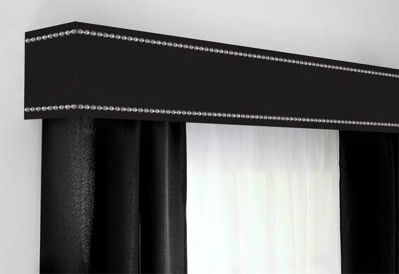 Custom Cornice Board Pelmet Box Window Treatment in Black with Etsy