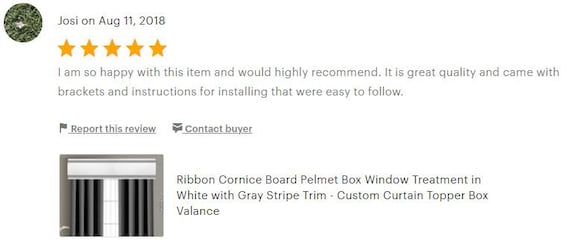 Ribbon Cornice Board Pelmet Box Window Treatment In White With Etsy