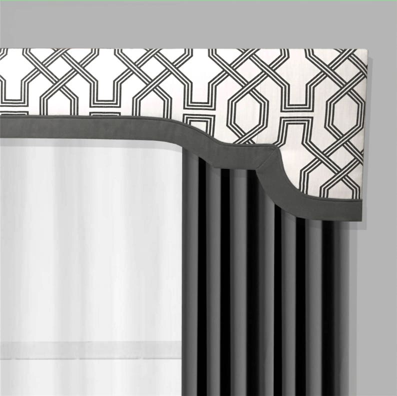 Window Cornice Board Valance Box Banded Cornices By Designer Etsy