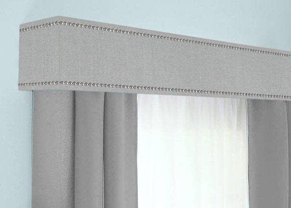 Custom Cornice Board Pelmet Box Window Treatment Gray With Etsy