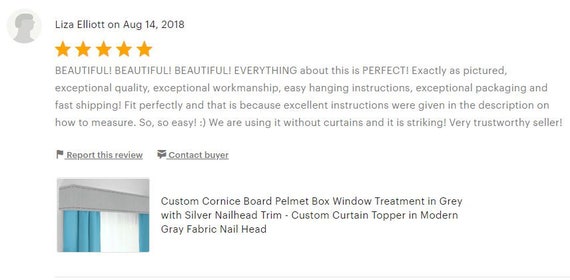 Custom Cornice Board Pelmet Box Window Treatment In Grey With Etsy
