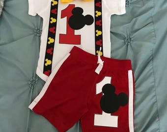 Set de pantalones cortos de cumpleaños de Mickey Mouse