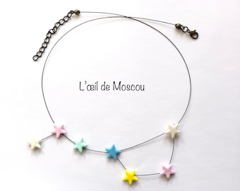 collier grande ourse, étoiles multicolores