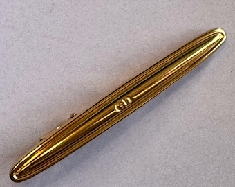 Christian Dior Krawattenklammer goldfarben signiert & CD Logo