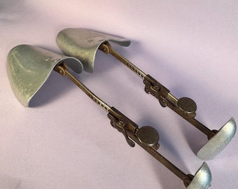 1920s 1930s Vintage aluminium shoe trees adjustable size