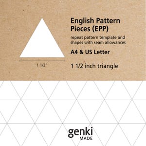 1 1/2 Inch Triangle EPP Templates – English Paper Piecing Pattern (Digital Download) – US Letter & A4 PDFs