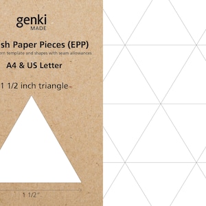 1 1/2 inch Triangle - English Paper Piecing (EPP) instant download printable A4 & US Letter PDF templates