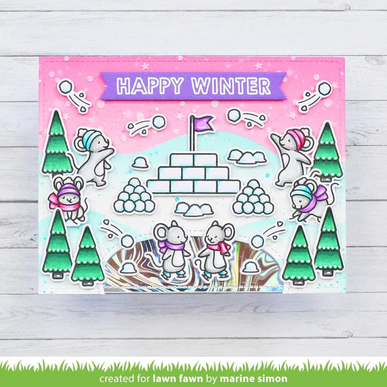 Lawn Fawn - Snowball Fight - Clear Stamp Set - Etsy