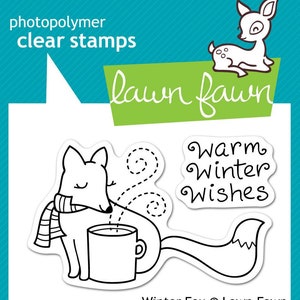 Lawn Fawn-Clear Stamp 3 x 2-Winter Fox