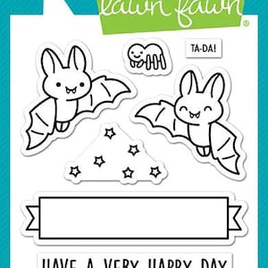 Lawn Fawn - fangtastic friends add-on - clear stamp set