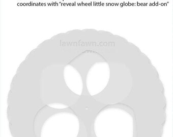 Lawn Fawn - reveal wheel templates: little snow globe bear - lawn cuts
