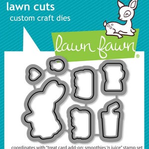 Lawn Fawn - トリートカートアドオン：スムージー＆ジュース芝生カット - 芝生カット