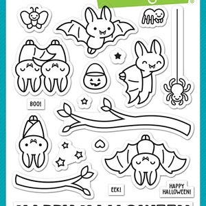 Lawn Fawn - fangtastic friends - clear stamp set