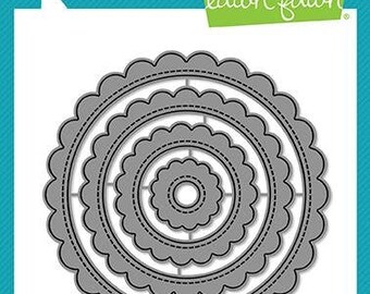 Lawn Fawn - Lawn Cuts - Dies - Stitched Scalloped Circle Frames
