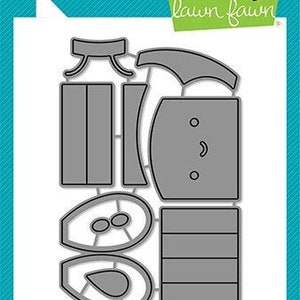 Lawn Fawn - Pelouse coupée - Matrices de découpe - petite boîte cadeau abeille complémentaire