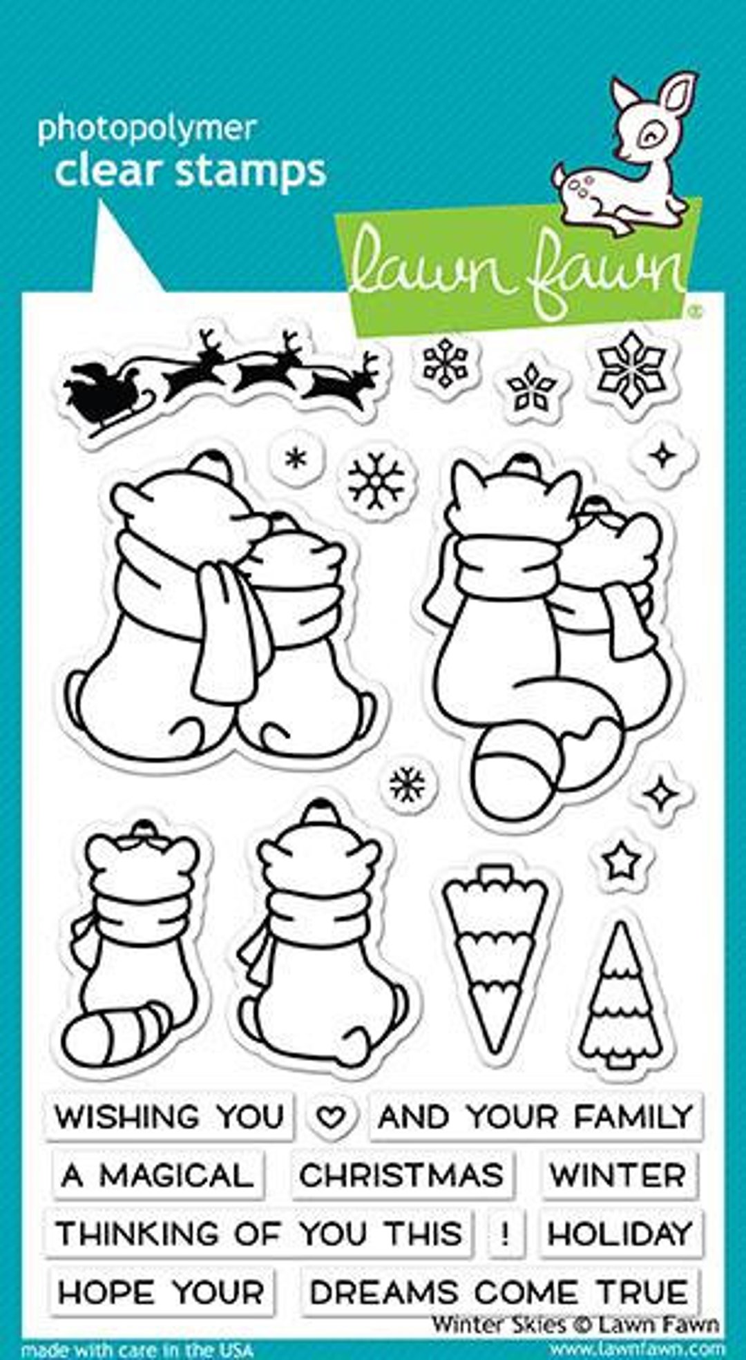 Lawn Fawn Christmas Clear Photopolymer Stamps Winter Skies - Etsy