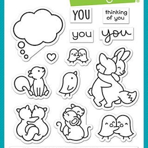 Lawn Fawn -Happy Hugs- クリアスタンプセット
