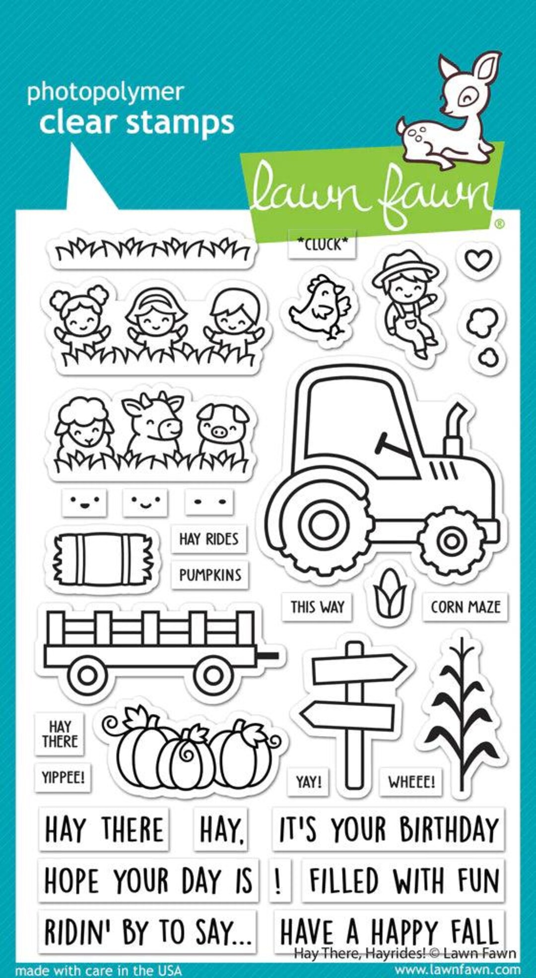 LAWN FAWN Simply Celebrate Hangouts Clear Stamps