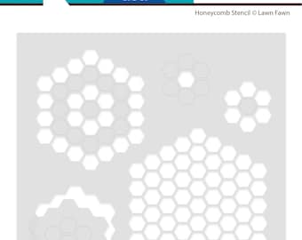Lawn Fawn -  honeycomb stencil - lawn cuts