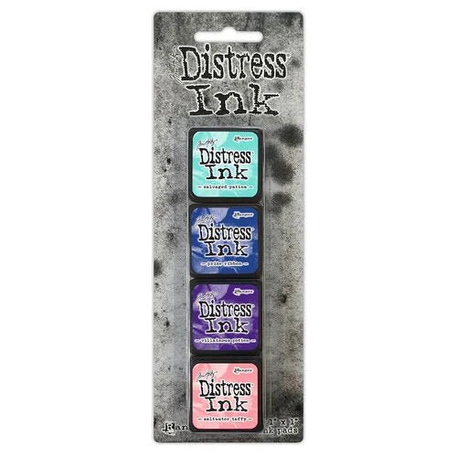 Tim Holtz Distress Archival Mini Ink Kits - Kit #1, Kit #2 and Kit #3 - 12  Mini Ink Pads - 3 Item Bundle