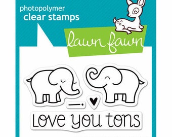 Lawn Fawn - Clear Acrylic Stamps - Love You Tons