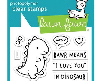 Lawn Fawn - Clear Acrylic Stamps - RAWR