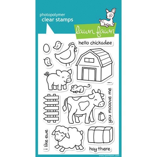 Lawn Fawn - Clear Photopolymer Stamps - Critters on the Farm - Etsy
