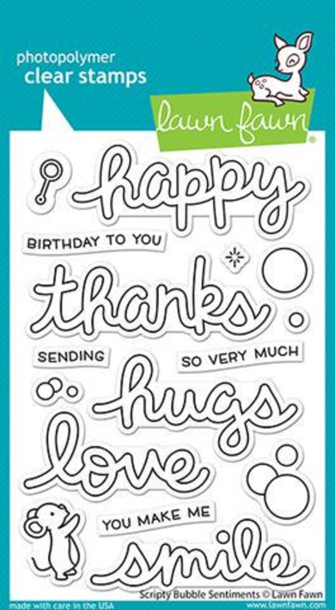 Lawn Fawn - Clear Photopolymer Stamps - Scripty Bubble Sentiments - Etsy