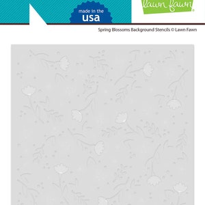 Lawn Fawn - spring blossoms background stencils- lawn cuts