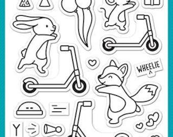 Lawn Fawn -Scootin' By- clear stamp set