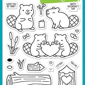 Lawn Fawn - wood you be mine? - clear stamp set