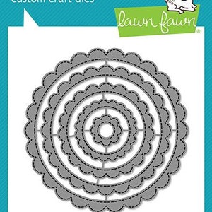 Lawn Fawn-Lawn Cuts-Dies-Just Stitching Scalloped Circles