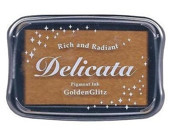 Tsukineko - Delicata-stempelkussen - Golden Glitter