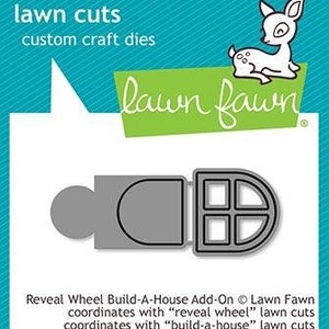 Lawn Fawn-Reveal Wheel Construye una casa Complemento-Cortes de césped