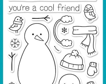 Lawn Fawn - Making Frosty Friends - clear stamp set