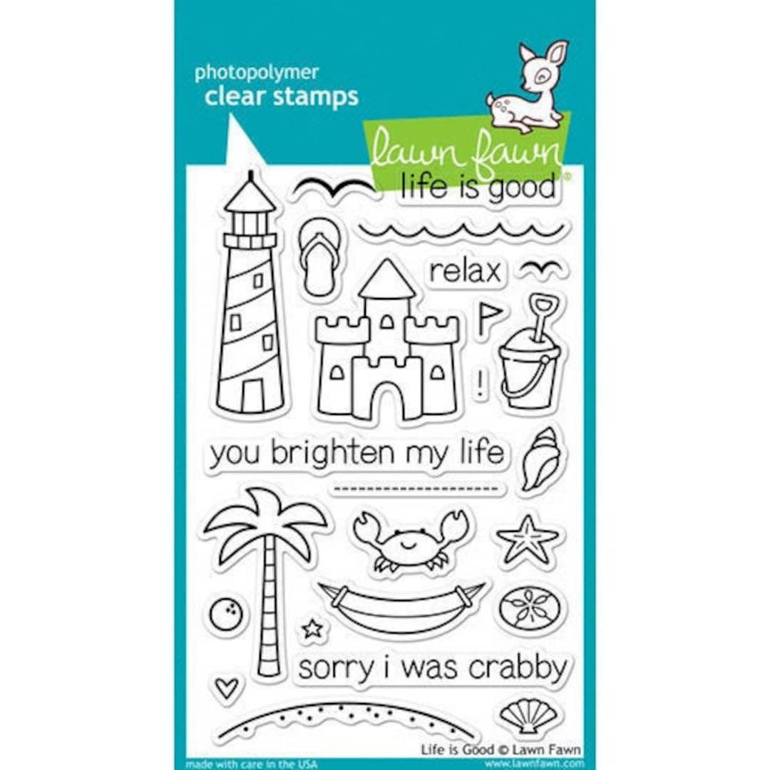 Lawn Fawn - Clear Photopolymer Stamps - Life is Good - Etsy