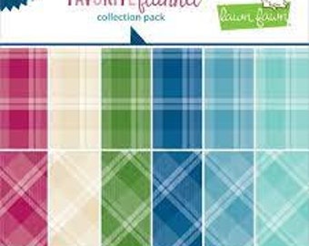 Lawn Fawn - favorite flannel Collection - 6 x 6 Petite Paper Pack