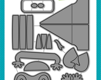 Lawn Fawn -  tiny gift box lizard and snake add-on lawn cuts - lawn cuts