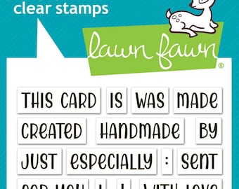 Lawn Fawn - Clear Photopolymer Stamps - henry's build-a-sentiment: made for you