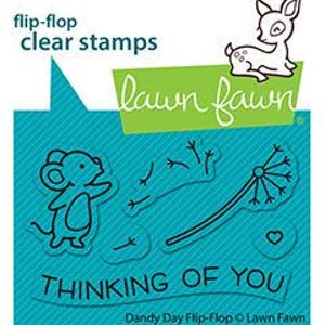 Lawn Fawn - Tongs Dandy Day - Set d'estampes transparents