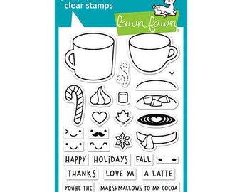 Lawn Fawn - Clear Photopolymer Stamps - Thanks A Latte