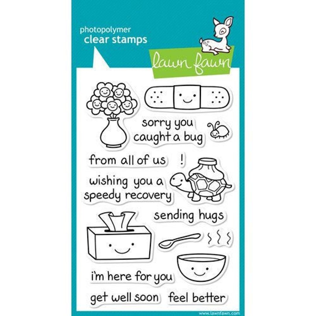 Lawn Fawn - Clear Photopolymer Stamps - on the Mend - Etsy