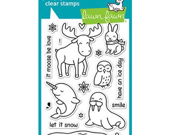 Lawn Fawn - Clear Photopolymer Stamps - Critters in the Arctic