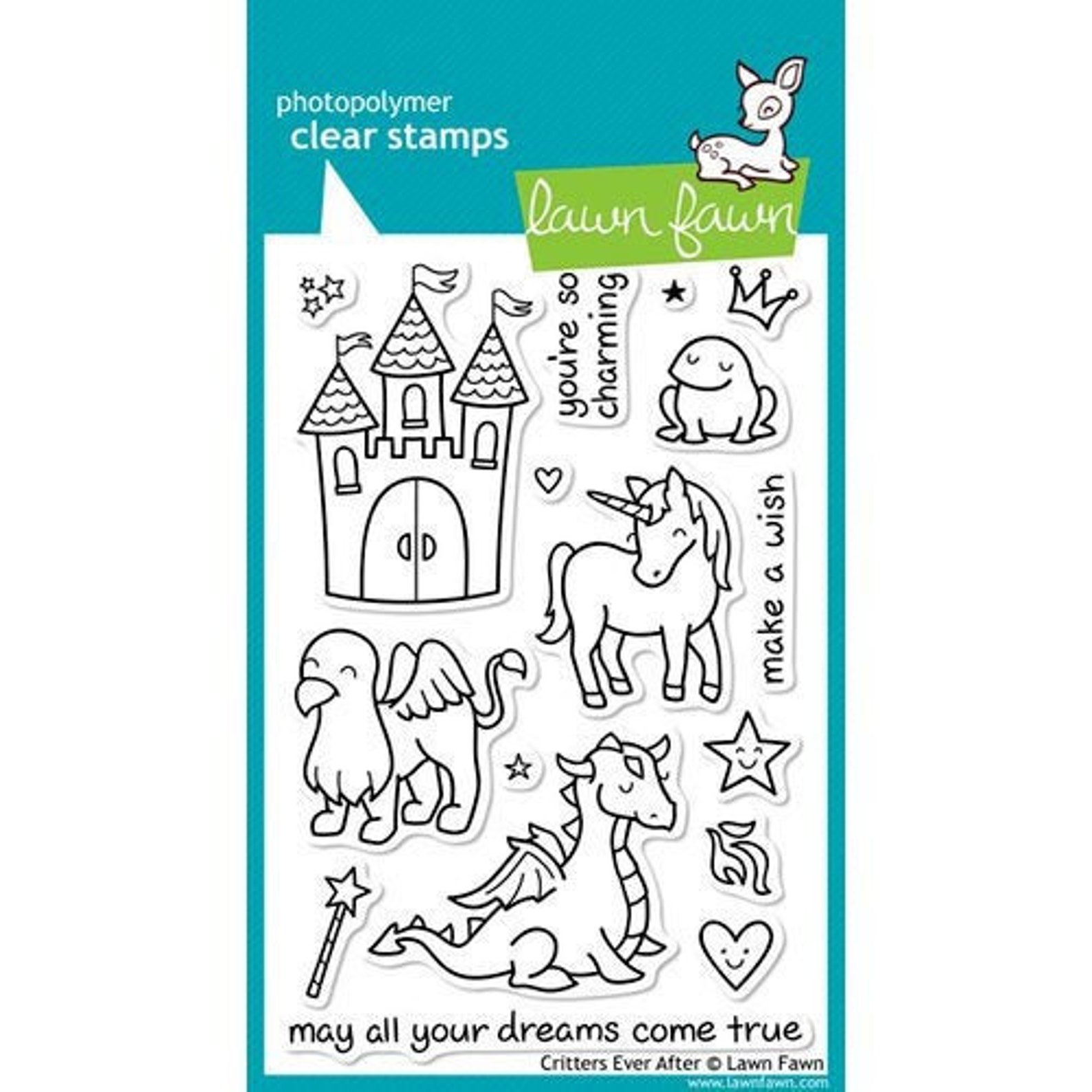 Lawn Fawn - Clear Photopolymer Stamps - Critters Ever After - Etsy