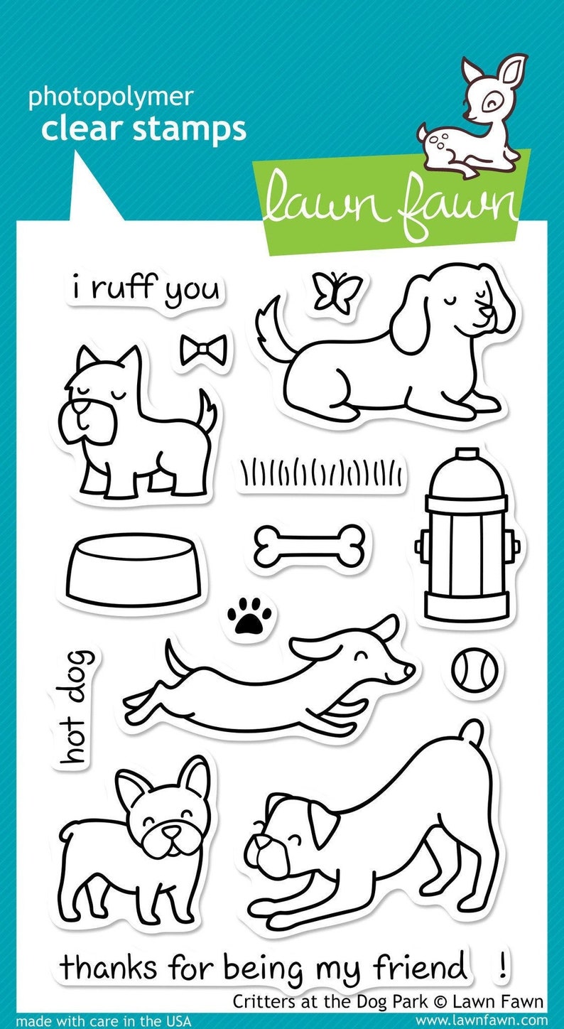 Lawn Fawn - Critters at the Park - Clear Stamp Set - Etsy