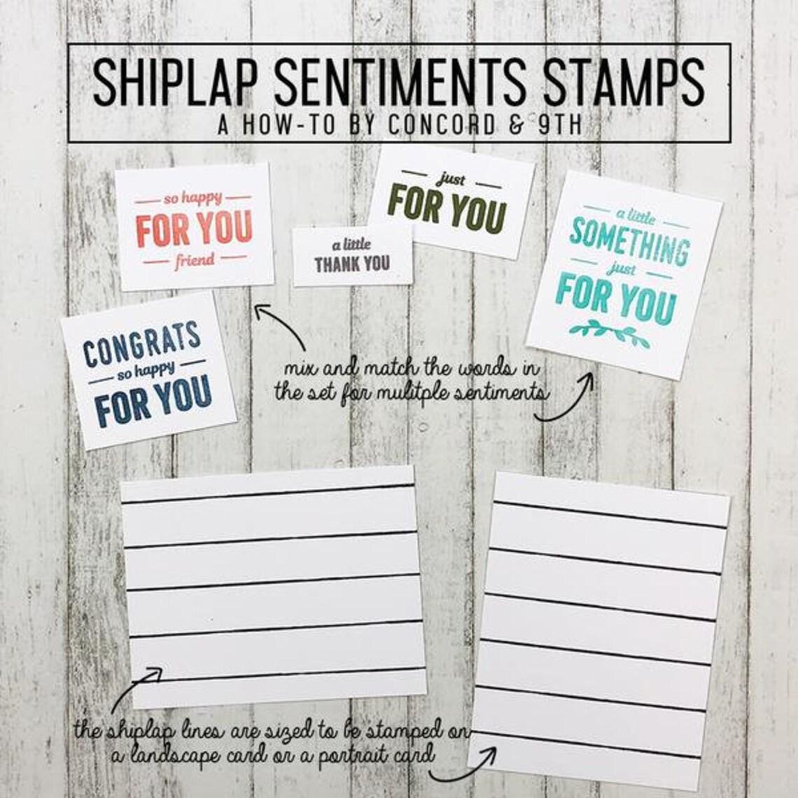 Concord and 9th - Clear Photopolymer Stamps - Shiplap Sentiments - Etsy