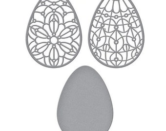 Spellbinders-Expressions of Spring Collection-Forever Spring Eggs Etched Dies